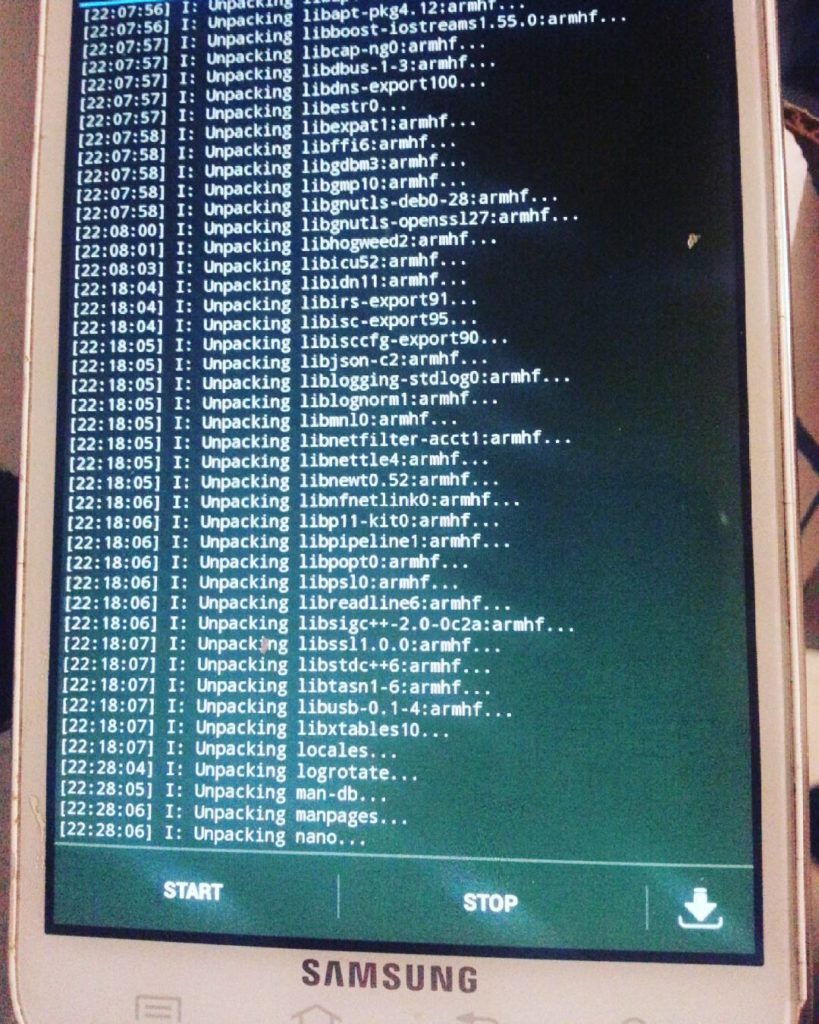 Instalando Linux en Android - ¡qué lento!